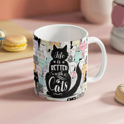 Ceramic cat mug